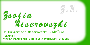 zsofia miserovszki business card